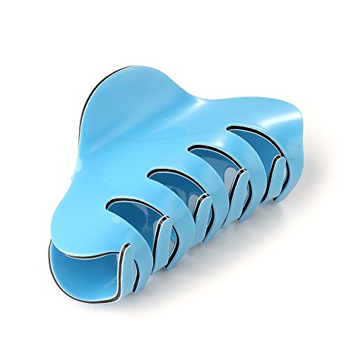 3.3" Jelly Color Hair Claw Clip-Acrylic Strong Holding Power Hair Clips Hairgrip for Women and Girls Hair Barrettes for Medium or Long Hair (Blue) - color: Blue
