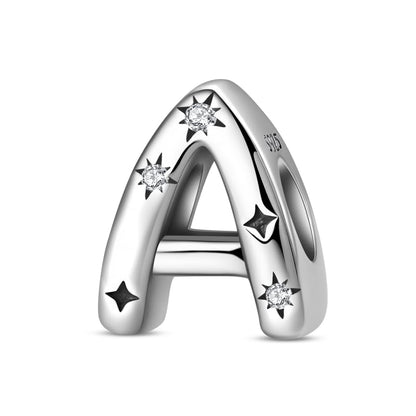 Gold Flower Family Charms for Bracelet Bead Charm for Women Jewelry Present - style: Letter A Charm
