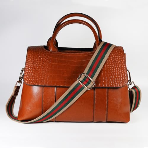 Kolti Purse Strap Replacement Crossbody Handbag Stripe Wide Adjustable - color: Gold Buckle-416