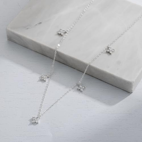 Tewiky Pendant Necklace for Women 14k Gold Plated Chain Choker Necklaces | Dainty Necklaces,Aesthetic Simple Necklace,Jewelry Gifts for Women - color: cross cz choker silver