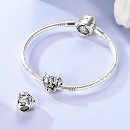 Hapour 925 Sterling Silver Charm for Bracelet Necklace Women Pendant Beads | Virgin Mary Charm, Religious Cross Heart Dragon European Jewelry Mom Charm - color: Silver Madonna of Mercy Heart-shaped