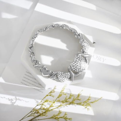 Woman Jewelry Sets Gold Jewelry Sets XOXO Women's Gold Jewelry Fashion Jewelry Necklaces Earrings Woman Accessories Bracelets Jewelry Gifts Love Necklaces - color: X0024-Silver