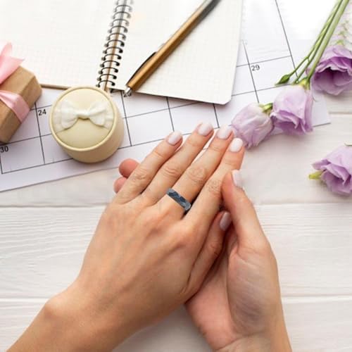 SX.man&sog Tungsten Carbide Rings for Men or Women,Stereoscopic Polygon Wedding Band for Men and Women Exchanging to Witness Each other's Loyal Love - color: Silver & Polygonal Cut - 6mm