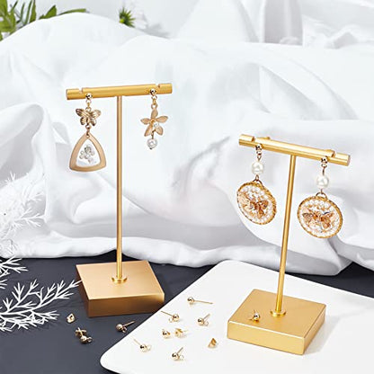 Beebeecraft 100PCS 24K Gold Plated Earring Studs with Loop Ball Post Earring Findings with 100Pcs Butterfly Ear Back for DIY Jewelry Dangle Earring Making(15x7mm, Ball: 4mm) - color: Gold, size: 4mm Ball