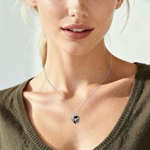 Sterling Silver Halloween Necklace Gothic Jewelry Gifts for Women Men - style: Skull Rose