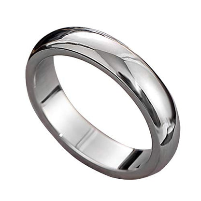 CCBFY 2 MM 4 MM Stainless Steel Ring Jewel Roman Numerals Stackable High Polish Plain Dome Tarnish Resistant Comfort Fit Ring Wedding Band Size 3-15 - color: 4mm - Silver