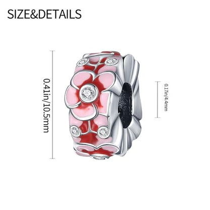 Pandach 925 sterling silver Clip Spacer Charm for Bracelet Clip Lock Stopper Bead Spacer European Openable Beads 2Pcs - style: 2-PAC142