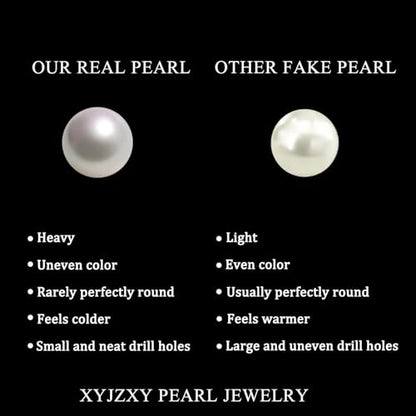 XYJZXY Pearl Necklace with Golden Charm, 18-Inch Adjustable Chain, 5-6mm White Pearls, Women Pearl Choker Necklace, Handmade Jewelry - style: pearl necklace