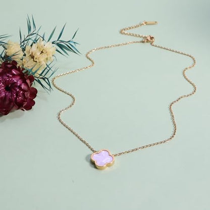 3 PC Set 18K Gold Plated Clover Necklace Bracelets Earrings Dainty Four Leaf Clover Bracelets For Women Clover Earrings Birthday Christmas Day Gift