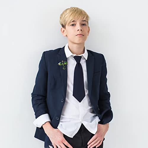 Collar Chain Pin for Men and Women - Hanging Tassel Brooch Lapel Pin for Business Suits - Bar Pin With Long Chain - Gifts - color: O: Dragon brooch green