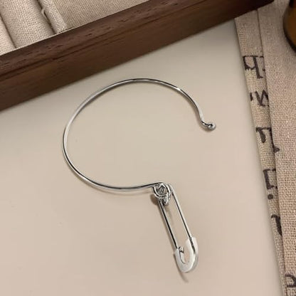 925 Sterling Silver Bracelet Plated Cuff Bangle Bracelet Fashionable Multi-layer Cross Wire Bangle Bracelet Open Adjustable Wide Cuff Bracelet for Teen Girls Fashion Jewelry - color: 15