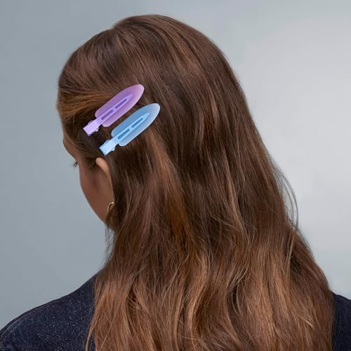10 Pcs Creaseless No Crease No Bend Flat Hair Clips For Styling Non Slip Makeup Clips For Women Salon Hairstyle,Jelly White Green Neon-Green Blue Purple - color: Jelly White Green Neon-Green Blue Purple