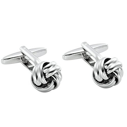 Urban Jewelry Mens Stainless Steel Nautical Knot Cufflinks Sharp Formal | Nautical Cufflinks Stainless Steel Rust Resistant Finish Polished Cufflink Finish Modern Cufflink Design Style - color: Nautical Knot Cufflinks