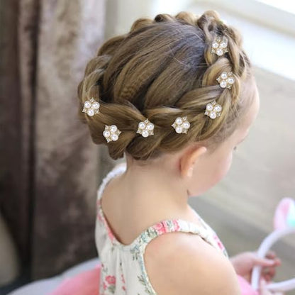 YISSION 20 Pcs Mini Pearl Hair Clips for Girls & Women - Cute Gold Pearl Hair Pins - Wedding & Bridal Accessories - color: Gold