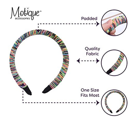 Padded Headband for Women for Women (Multi Stripe) - color: Striped Multi
