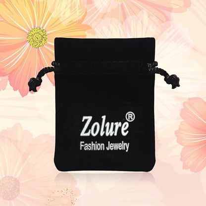 Zolure Fake Piercing Fake Eyebrow Ring Fake Lip Labret Studs Replacement Balls Spike with 100pcs Sticker Non-Piercing Body Jewelry - color: Mix Color #2