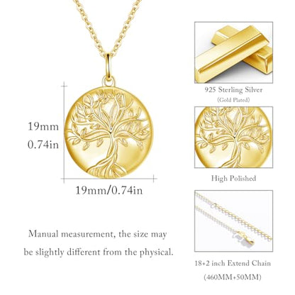 TUGHRA Mother's Day Gifts Gold Locket Necklaces for Women, 925 Sterling Silver Heart Photo Lockets Memorial Keepsake Jewelry Gift for Mom, Wife, Daughter - style: 0372-Gold