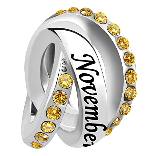 January-December Birthday Charm Compatible with Pandora Bracelets Birthstone Charms for Women Jewelry - style: 11