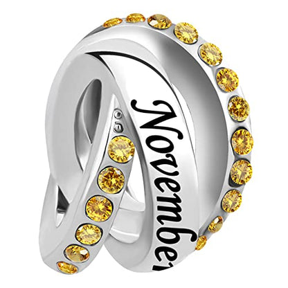 January-December Birthday Charm Compatible with Pandora Bracelets Birthstone Charms for Women Jewelry - style: 11