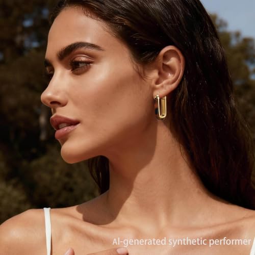 Dr's gift Chunky Leopard Print Earrings for Women 14K Gold Plated Statement Huggie Hoop Earrings Brown Acrylic Tortoise Resin Cheetah Trendy Jewelry - color: Leopard
