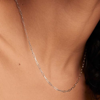 CONRAN KREMIX Waterproof Gold Necklace Layered Necklaces for Women Non Tarnish,14k Gold Plated Stainless Steel Dainty Stack Thin Chain Necklace Set for Women Gifts Jewelry - color: Silver-07