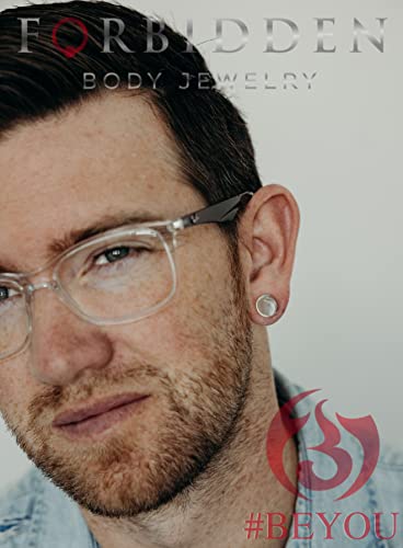 Forbidden Body Jewelry 3mm - 6mm Acrylic Ear Gauges, Solid Double Flared Saddle Plug Earrings Sold in Pairs - style: 6mm (2G) Clear