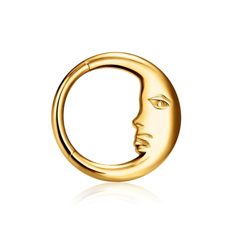 Cartilage Daith Earrings For Women Small 14K Gold Plated Hoop Hypoallergenic Helix Piercing Huggie Surgical Steel Diamond Implant Cubic Zirconia Prom Gift Jewelry - color: Style11-Gold, size: 16g-8mm