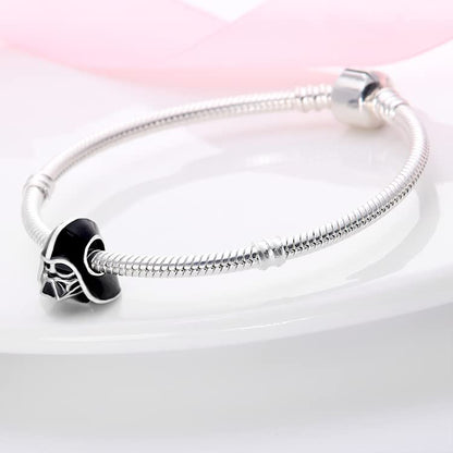 LIGHTDOG 925 Sterling Silve Charms fits Pandora Bracelets Necklace,5A Zircon Dangle Pendant Bead,Mother's Day Gift Jewelry Beads for Women - style: Black Samurai Charm