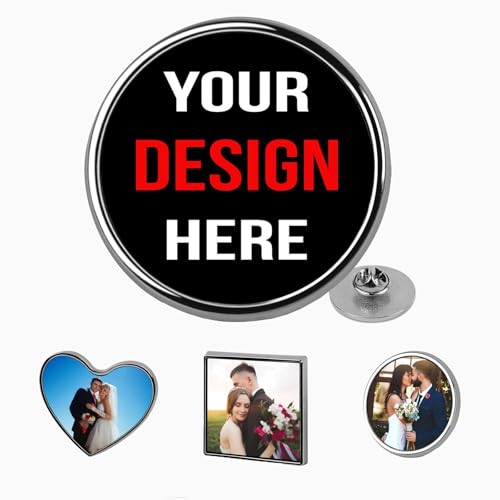 Custom Pins Custom Lapel Pins Customized Buttons Cute Pin for Backpacks Personalized Pin Add Logo Text Photo - color: Square
