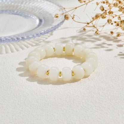 Bead Bracelet for Women Vibrant Color Resin Beads Bracelets Elastic Stretch Chunky Bracelet Boho Summer Beach Vacation Jewelry - color: Color 2