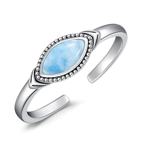 Gemstone Toe Rings Adjustable 925 Sterling Silver Open Band Toe Rings Jewelry Gifts for Women