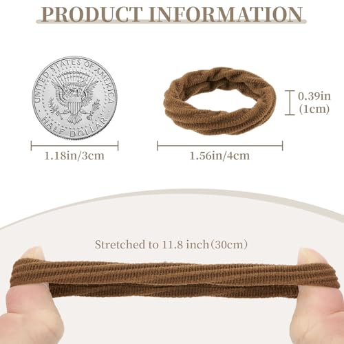 QIUTIMIY 10 Pcs No Damage Hair Ties Thick Hair Elastic Rubber Bands Hair Accessories Scrunchies Seamless for Women - color: Style 11