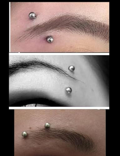 Eyebrow Piercing Jewelry Surgical Steel Curved Barbell Tiny Eyebrow Ring Vertical Labret Lip Jewelry Ear Rook Navel Small Belly Button Ring for Women Men 20g 16g 6mm/8mm/10mm/12mm - color: Gold tone Eyebrow Piercing Jewelry 16G