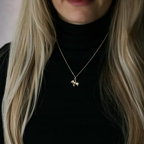 LLWOM Gold Necklace for Women-14k Gold Plated Infinity Necklace Star Of David Necklace Evil Eye Cross Pendants Heart Dainty Gold Necklace For Women - color: Gold-Dragon-1