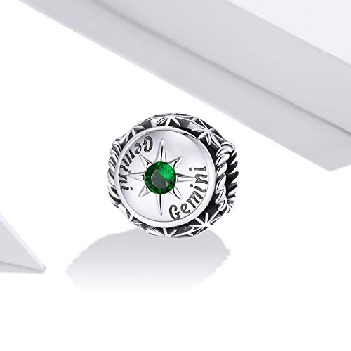 Zodiac Sign Charm fit Charms Bracelet 925 Sterling Silver Charm Birthday Charm 12 Constellations Charms For pandora Bracelets - color: Libra