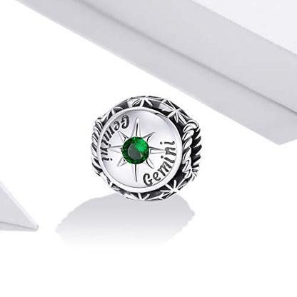 Zodiac Sign Charm fit Charms Bracelet 925 Sterling Silver Charm Birthday Charm 12 Constellations Charms For pandora Bracelets - color: Libra