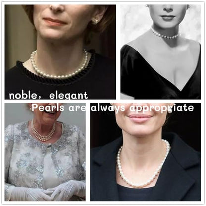 Collector's Natural Pearl Necklace,Baroque Pearl Necklace for Women, June Birthstone Jewelry Gift for Women's - color: 5.0-6.0mm 18inch