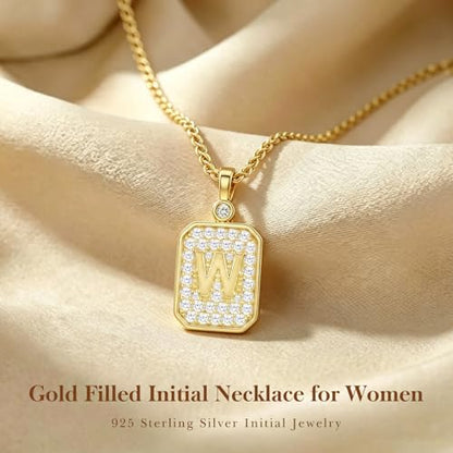 Initial Necklaces for Women 18K Gold Plated Letters Pendant Necklace Personalized Jewelry Birthday Gifts Wife Anniversary for Women Mom
