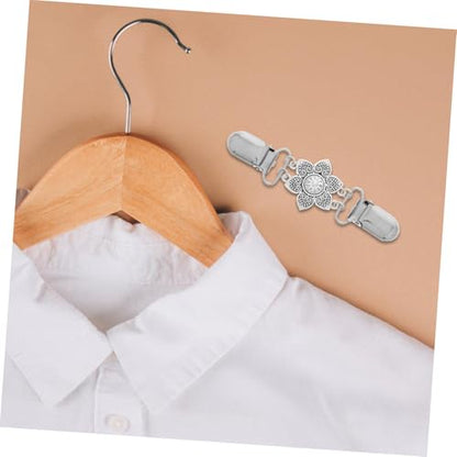 COLLBATH 2pcs Elegant Retro Cardigan Sweater Shawl Clips Women's Scarf Buckle Secure Collar Chain Clips
