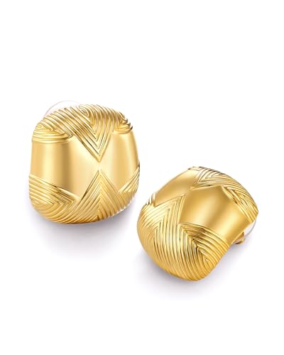 SNGIA18K Gold Plated Dangle Textured Ribbed Irregular Large Leaf Statement Earrings for Women by SNGIA, Handmade Dramatic Geometric Trendy Summer Drop Leaf Flower Jewelry Gifts, Bold Beachy Vintage Plant Fashion Drop Accessories, Vintage Nickle Free Flora