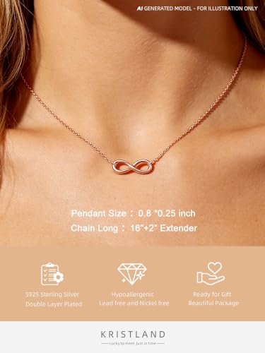 925 Silver Adjustable Necklace Circle Minimalist Enamel Tiny Heart Cactus Triangle Pendant Dainty Choker for Women - color: Infinity