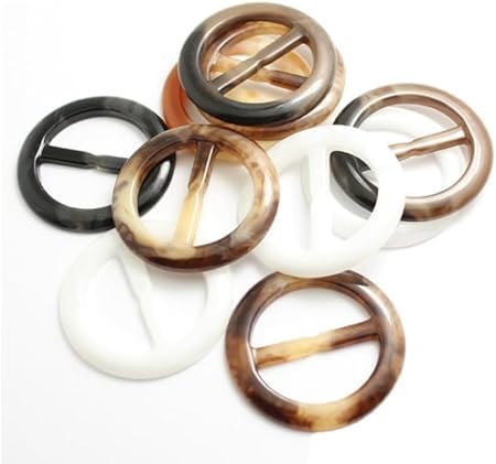6 Pcs Round Plastic Scarf Clip Ring Scarf Slides T Shirt Clips for Twilly Neckerchief Easy to Use Fashion Scarves,Scarves and Wraps Decoration（Random Color）