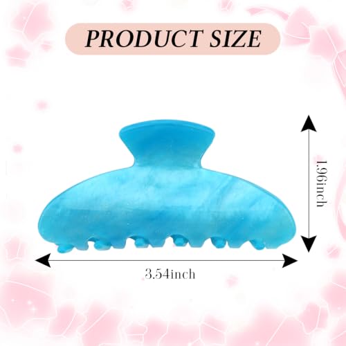 2Pcs Hair Claw Clips for Women Cute Fashion Hair Accessories Daily Gift - color: Cream Yellow and Blue