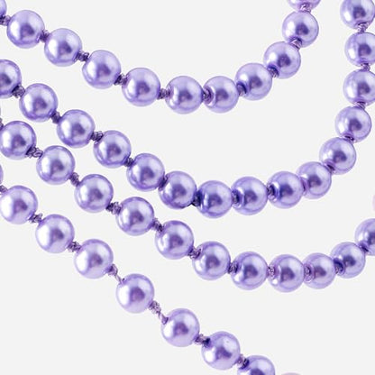 BABEYOND Long Pearl Necklace Faux Pearls Necklace Set Beaded Long Pearls Necklace 1920s Gatsby Costume Jewelry - color: Purple
