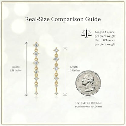 Sonateomber Gold Silver Pearl Rhinestone Dangle Earrings for Women, Elegant CZ Leaf Butterfly Bridal Earings Prom Wedding Fashion Jewelry Gift - color: Double Gold