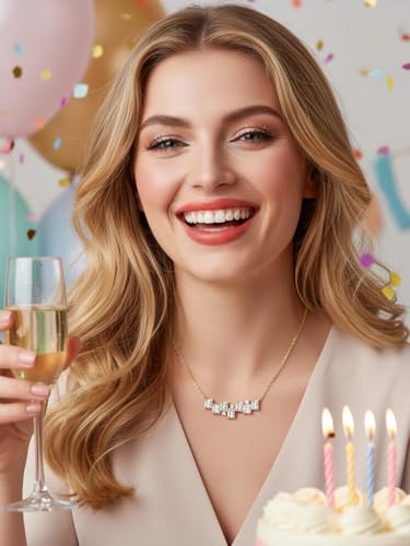 CYW All Moissanites Bar Pendant Necklace for Women, 16inch /18inch, Solid 925 Sterling Silver with Gold Plated, Birthday Valentine Wedding Anniversary Jewelry - color: Radiant-cut - Yellow Gold