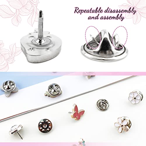 Women Shirt Brooch Buttons, LEEFONE 30 PCS Mini Cover up Button Pins, Cute Enamel Lapel Pin Set, Cardigan Collar Safety Brooch Buttons for Women Clothing Dress Supplies DIY Crafts (Style 1)