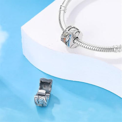 Pandach 925 sterling silver Clip Spacer Charm for Bracelet Clip Lock Stopper Bead Spacer European Openable Beads 2Pcs - style: 2-PAC624