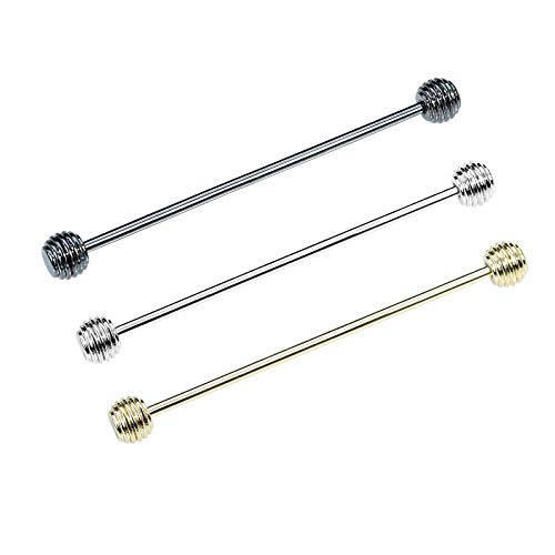 3PCS Classic Ball Head Brass Shirt Collar Bar Tie Pins Set for Men Wedding Business with Gift Box - color: Oval Ball Head
