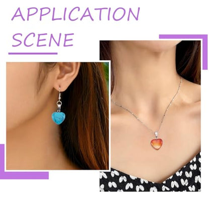 50pcs Heart Shaped Stone Pendants Healing Chakra Crystal Gemstone Rock Charms Random Mixed Bulk for Valentine's Day Gift Jewelry Making Hole: 2x7mm - color: 1-Mixed Color-Heart-Random 50pcs
